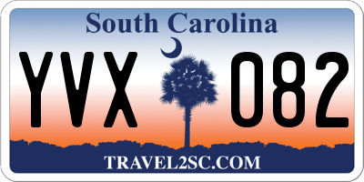 SC license plate YVX082