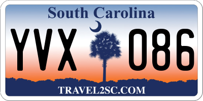 SC license plate YVX086
