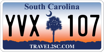 SC license plate YVX107