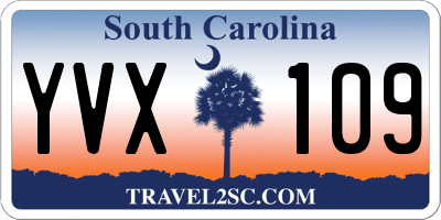 SC license plate YVX109