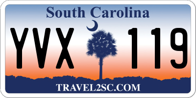SC license plate YVX119
