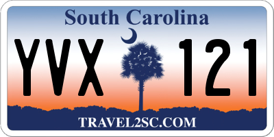 SC license plate YVX121