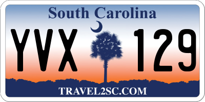 SC license plate YVX129