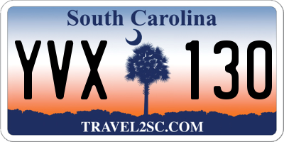 SC license plate YVX130
