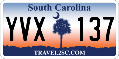 SC license plate YVX137