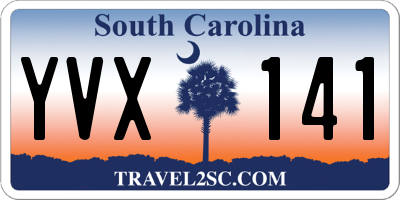 SC license plate YVX141
