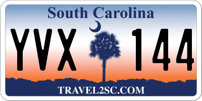 SC license plate YVX144
