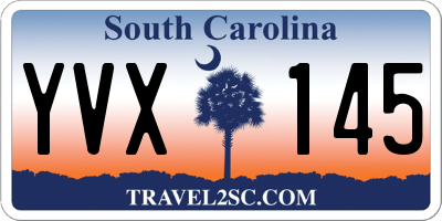 SC license plate YVX145