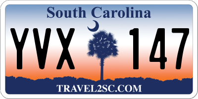 SC license plate YVX147