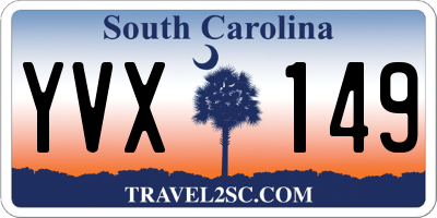 SC license plate YVX149