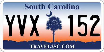 SC license plate YVX152