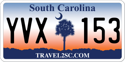 SC license plate YVX153