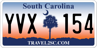 SC license plate YVX154