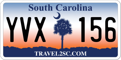 SC license plate YVX156
