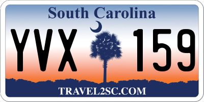SC license plate YVX159
