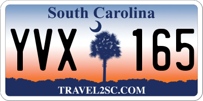 SC license plate YVX165