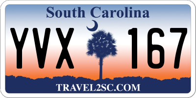 SC license plate YVX167