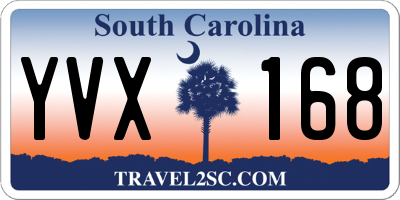 SC license plate YVX168