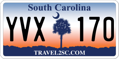 SC license plate YVX170