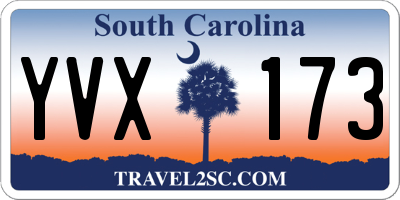 SC license plate YVX173