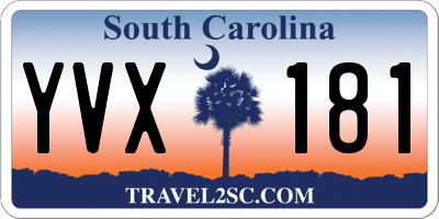 SC license plate YVX181