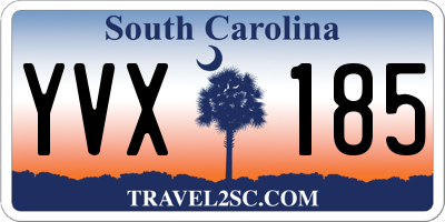 SC license plate YVX185