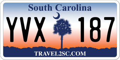SC license plate YVX187