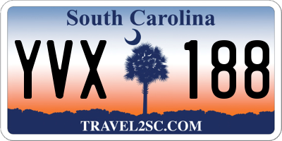 SC license plate YVX188