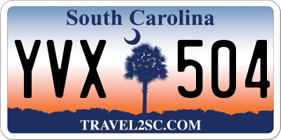 SC license plate YVX504