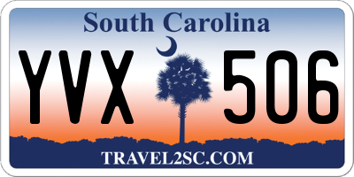 SC license plate YVX506