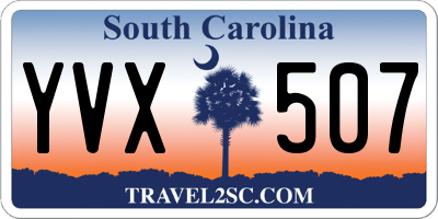 SC license plate YVX507