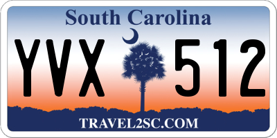 SC license plate YVX512