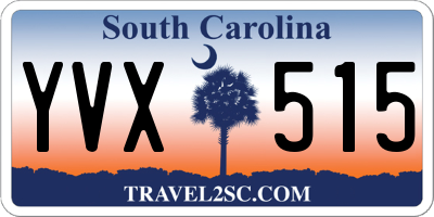 SC license plate YVX515