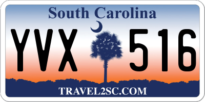 SC license plate YVX516