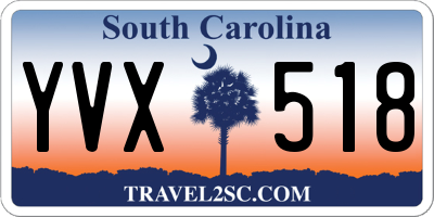 SC license plate YVX518