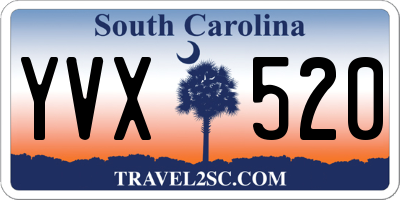 SC license plate YVX520