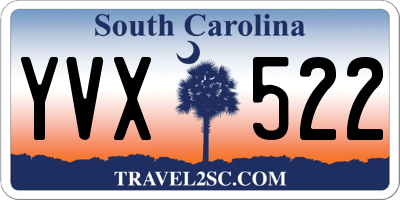SC license plate YVX522