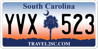 SC license plate YVX523
