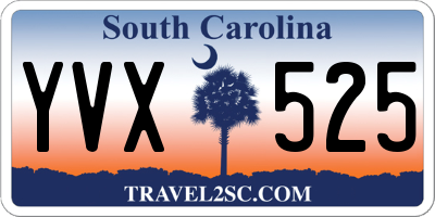 SC license plate YVX525