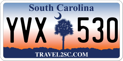 SC license plate YVX530