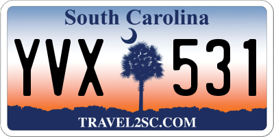 SC license plate YVX531