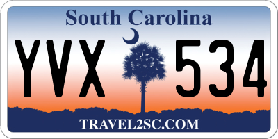 SC license plate YVX534