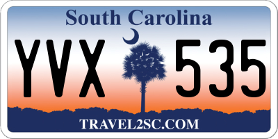 SC license plate YVX535