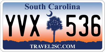 SC license plate YVX536