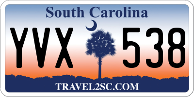 SC license plate YVX538
