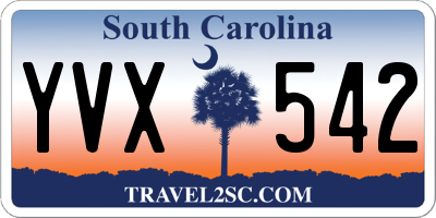 SC license plate YVX542