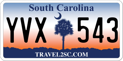 SC license plate YVX543