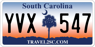 SC license plate YVX547