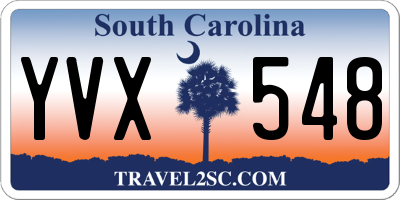 SC license plate YVX548