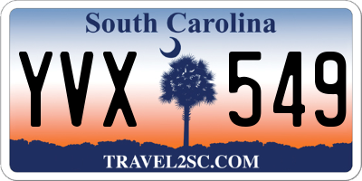 SC license plate YVX549
